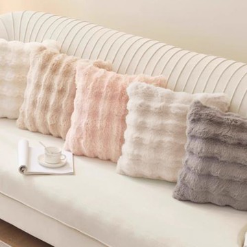 LASSLEY仿兔毛舒棉絨45cm抱枕套