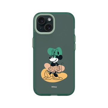 iPhone 15 Clear 憂墨綠 - 迪士尼-米奇 Mickey - 米妮 - 裝扮漂亮