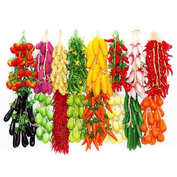 💥臺灣有貨🌈免運!💥仿真蔬菜水果串掛件飯店幼兒園農家樂裝飾東北風格假仿真園藝辦公促銷
