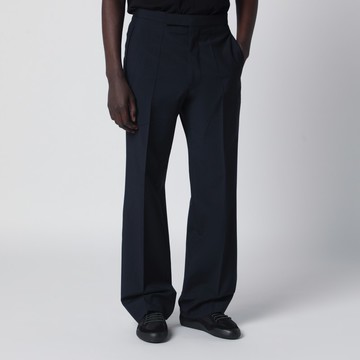 Blue wool and mohair trousers