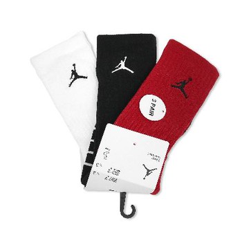 Nike 襪子 Jordan 兒童 大童 白 黑 紅 厚底毛巾布 中筒 長襪 運動 喬丹 JD2343027GS-001