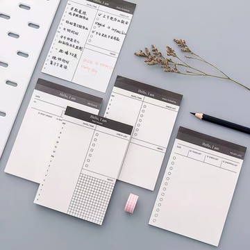 【NamiGo!】[現貨]簡約商務日計劃本 日程便籤本 可撕記事本 辦公桌面日程本 備忘錄 記事便捷小本子 隨身計劃本