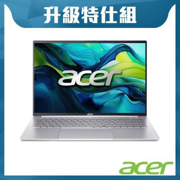 ACER 宏碁 Swift Lite SFL16-51M-59M6 16吋輕薄AI特仕筆電 銀(Ultra 5-125U/16GB/512G+1TB SSD/W11)