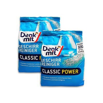 德國DM(Denkmit) (2袋超值組) 洗碗機專用經典強效洗淨清新去污洗碗清潔粉1.5kg/袋(大容量除垢去味洗碗粉,玻璃器皿亮潔洗滌劑,多機型適用碗盤餐具洗潔劑)