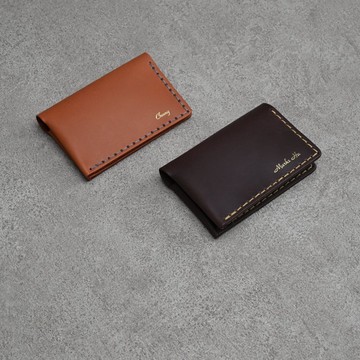 名片夾  雙邊卡夾 刻字名片夾 客製 皮件