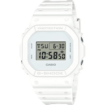 CASIO G-SHOCK 經典強悍純白方形計時錶/DW-5600WW-7