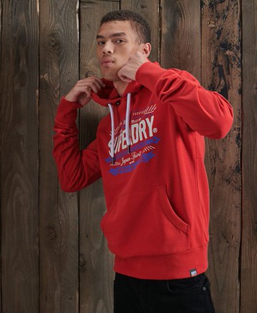 Superdry Men's Men's Heritage 23 Classic Hoodie Red / Risk Red - Size: Xxl