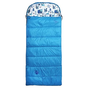 Outdoor Base 天光 松鼠小精靈兒童睡袋 舒棉布森林印花 透氣親膚 乾爽排汗 防潑水表布  天空藍  1個