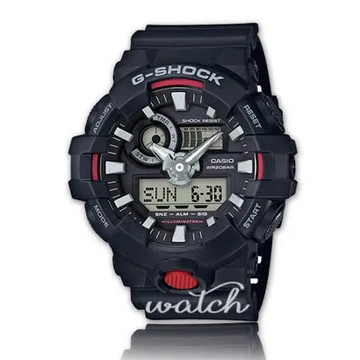 G-SHOCK 時尚雙顯男錶 橡膠錶帶 GA-700-1A