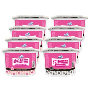 克潮靈 櫥櫃專用除濕劑400ml(4入/組)-玫瑰香/活性炭