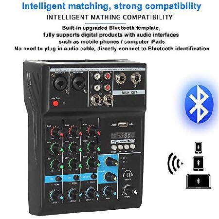 Professional Audio Mixer, ALPOWL Sound Board Console System, Interface Channel Digital USB Bluetooth MP3 Computer Input 48V Phantom Power St並行輸入