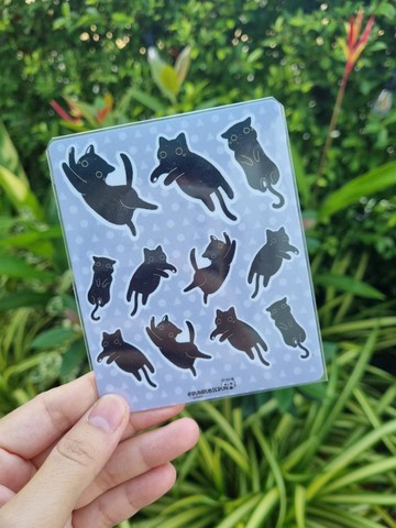 迷你貼紙 黑貓款