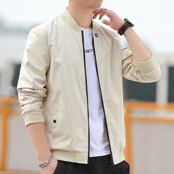 男士夾克春秋潮流韓版2022新款百搭帥氣秋裝棒球服休閑立領外套男