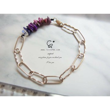 月兒紫鳶/月光石/舒俱萊/水晶手鍊/925純銀/ [晶晶工坊-love2hm]