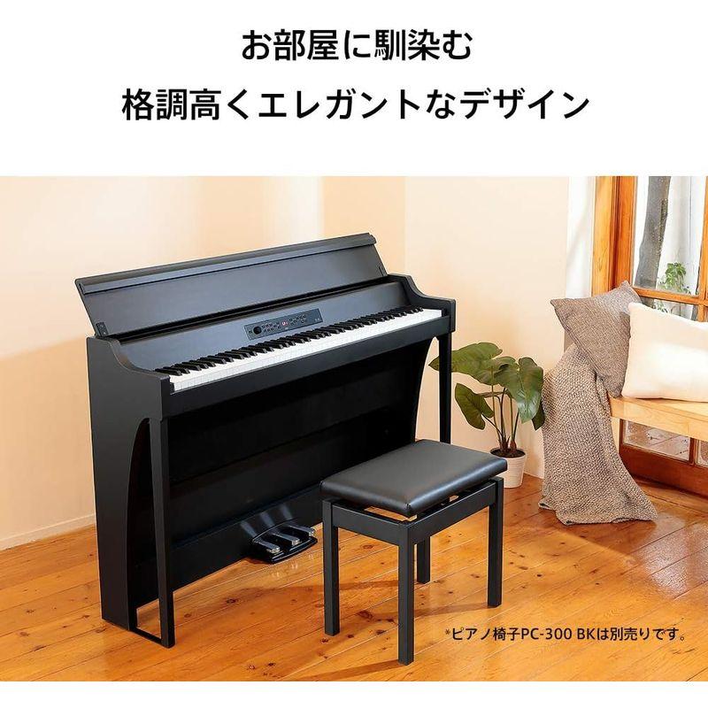 KORG 電子ピアノ G1B AIR BLACK ブラック 演奏記録機能付き ペダル付属 同音連打可能 RH3鍵盤(グランドピアノと同等の弾