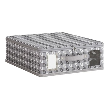 小麥購物 像素無紡布床單4件套收納盒 L423  灰色  1個  38 x 32 x 12cm