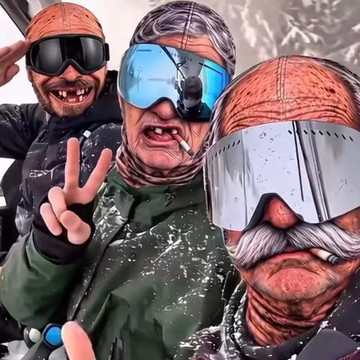 爆款戶外雪場網紅搞笑表情頭套 逼真大嘴巴吐舌頭面罩 滑雪護臉套頭道具 派對變裝