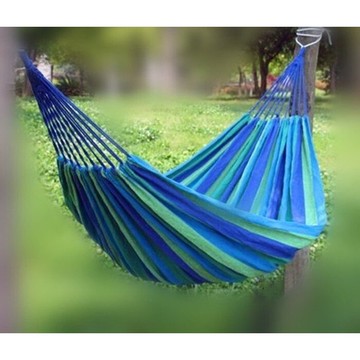 【雙人帆布吊床】戶外露營 鞦韆 戶外用品/含收納袋 2米綁繩