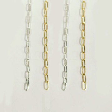 A4004【單色滿5m送1m】保色長方型鏈條 diy手工0字鏈飾品配件 耳飾手鍊項鍊材料