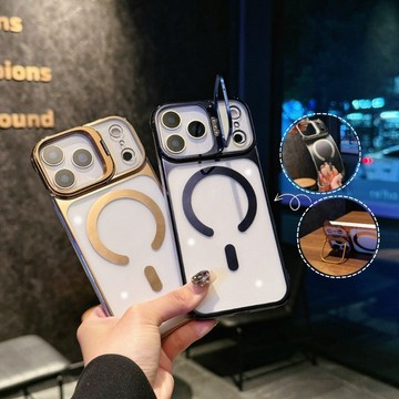 超薄無邊框 電鍍鏡頭支架 無線磁吸 防摔殼 手機殼 iPhone 17Air 16 15 14 Promax 13散熱
