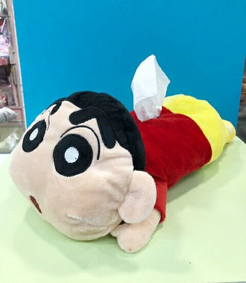 【震撼精品百貨】蠟筆小新 Crayon Shin-chan 小新造型絨毛面紙套-趴姿#03415 震撼日式精品百貨
