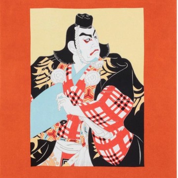 京都風呂敷包巾-浮世繪 二巾-勸進帳(橘)