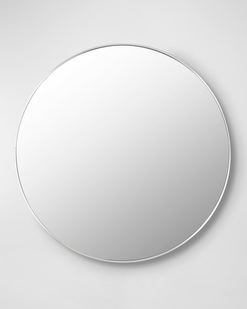 Aranya 36" Round Wall Mirror, Silver