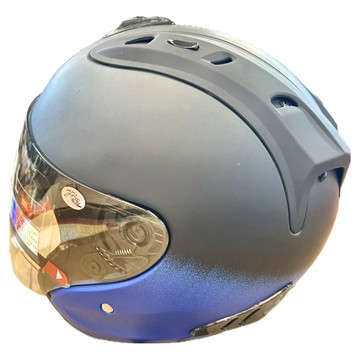 R3A6全罩式安全帽 含單層護目鏡  S  水泥藍 + 黑色  1個