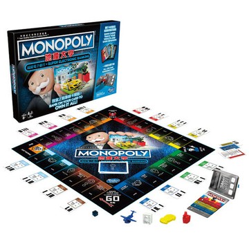 《MONOPOLY  》地產大亨 桌遊 超級電子銀行版 東喬精品百貨