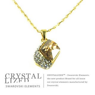 新光飾品-黃色魅影水晶項鏈