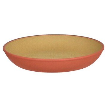 木紋抗菌圓形餐盤 日本製 M  紅色  1個