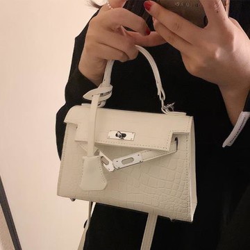 鱷魚紋高級感包包女春夏2025新款潮時尚手提小方包百搭單肩斜挎包