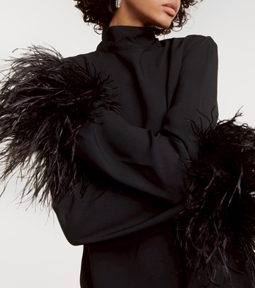 Taller Marmo Piccolo Ubud feather-trimmed minidress