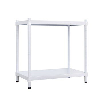 【dayneeds】極致工藝 60X45X60cm 二層鐵板架/二色可選白色