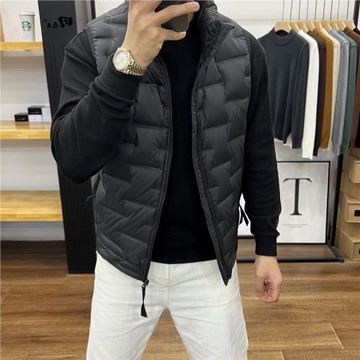 秋冬白鴨絨新款輕薄羽絨馬甲保暖時尚背心男士內搭通勤坎肩外套潮