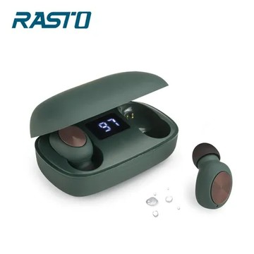 RS18 真無線電量顯示藍牙5.0耳機-綠【RASTO】 TAAZE讀冊生活