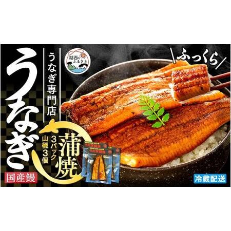 ふるさと納税 うなぎ専門店「中村商店」のうなぎ蒲焼 3パック 静岡県湖西市