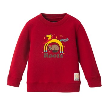 新年限定Roots 小童-YEAR OF THE HORSE CREW 圓領上衣