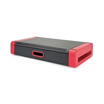 AIDATA 愛得他 時尚整合式螢幕架 抽屜款 凹槽設計 圓滑邊角  紅黑色  1個