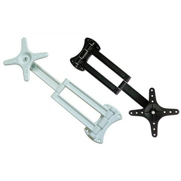 【易控王】AC-05 10~26吋旋臂式鋁合金壁掛架平面旋轉360度 黑/銀兩色 10X10CM (10-311-02)