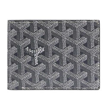 GOYARD Victoire Goyardine帆布標誌印花雙折8卡短夾.灰