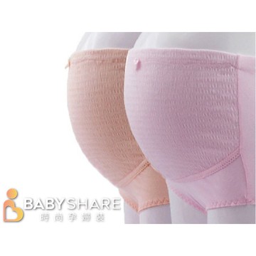 高腰托腹孕婦內褲 可調節式 純棉樹皮設計加強托腹效果 孕婦內褲 全包覆 BabyShare時尚孕婦裝【320064GH】