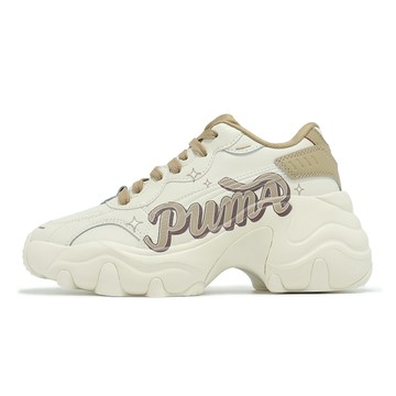 Puma 休閒鞋 Pulsar Wedge Wns Collegecore 女鞋 米白 棕 厚底 老爹鞋