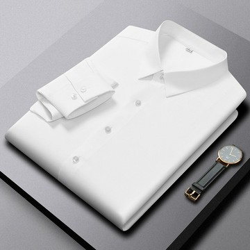 【新款熱賣】高端垂感天竹纖維輕奢休閑寸衫凈版長袖襯衣免燙翻領開衫職業襯衫