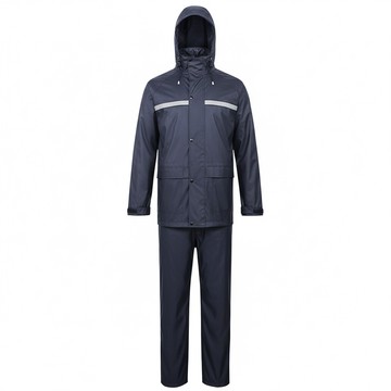 DREAMCATCHER 捕夢網 零滲透雙層兩件式雨衣 加強版  M  藍