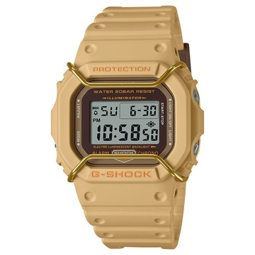 CASIO 卡西歐 G-SHOCK 大地色系啞光金屬電子錶 DW-5600PT-5