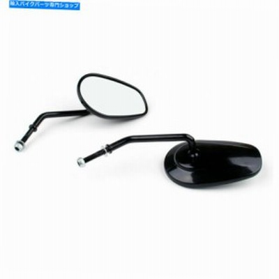 Mirror Tapered Mirrors Blk Long Stem for VRSCツーリングSportster Softail Dyna UA Tapered Mirrors BLK Long Stem For VRSC 