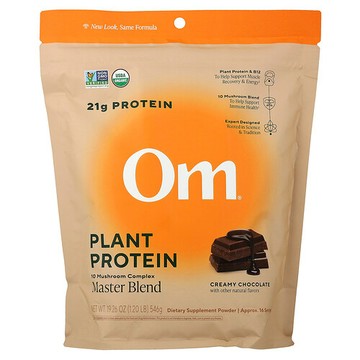 Om Mushrooms, Master 混合物，植物蛋白質，奶油巧克力味，1.2 磅（546 克）