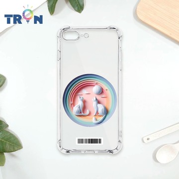 TRON IPhone 7/8 PLUS 可愛紙雕貓咪 四角防摔載具殼 軟殼 手機殼