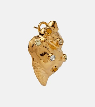 Oscar de la Renta Seashell crystal-embellished earrings